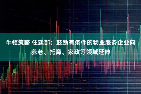 牛领策略 住建部：鼓励有条件的物业服务企业向养老、托育、家政等领域延伸